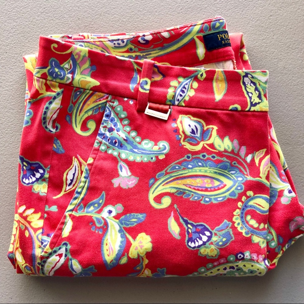 POLO GOLF PAISLEY PRINTED CROPPED PANTS